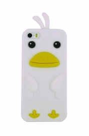 BOLSA SILICONE IPHONE 4/4S PATO BRANCO