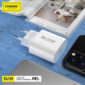 Carregador Foneng Tipo C 20W Fast Charge Branco