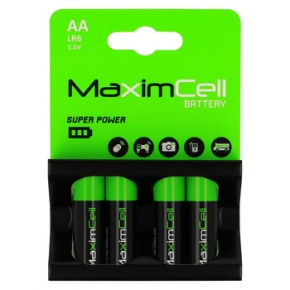 Pack 4 Pilhas Alcalina Maximcell LR06 AA (blíster)