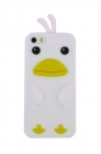 BOLSA SILICONE IPHONE 4/4S PATO BRANCO