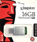 Pen Drive Kinsgton 16Gb Data Treveler 50