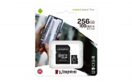 Kingston Micro SD Canvas Select  Plus 256GB CL10 UHS-I SDHC(100MB/S-85MB/S)